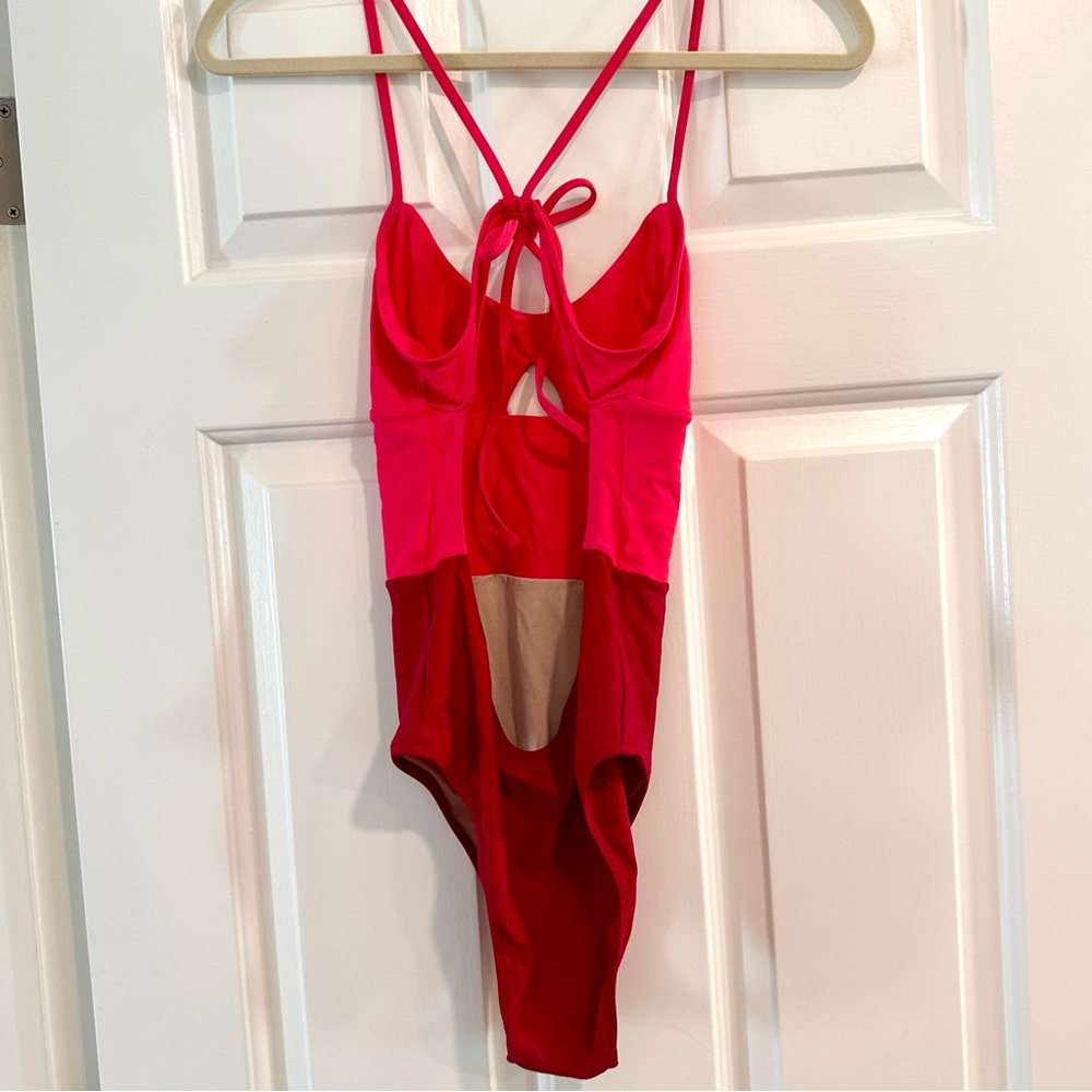 summersalt Red and Pink One-Piece Swimsuit - Picture 4 of 5